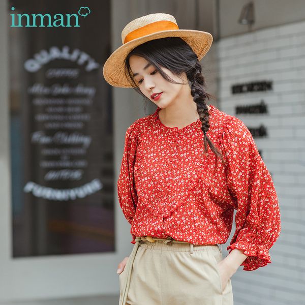 inman 2020 summer new arrival shivering cotton lace rose print sweet three quarter sleeve blouse, White
inman 2020 summer new arrival shivering cotton lace rose print sweet three quarter sleeve blouse, White