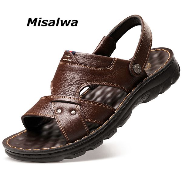 misalwa traditional men sandals genuine leather casual man summer shoes layer cow leather orange male slippers thicken sole, Black
misalwa traditional men sandals genuine leather casual man summer shoes layer cow leather orange male slippers thicken sole, Black