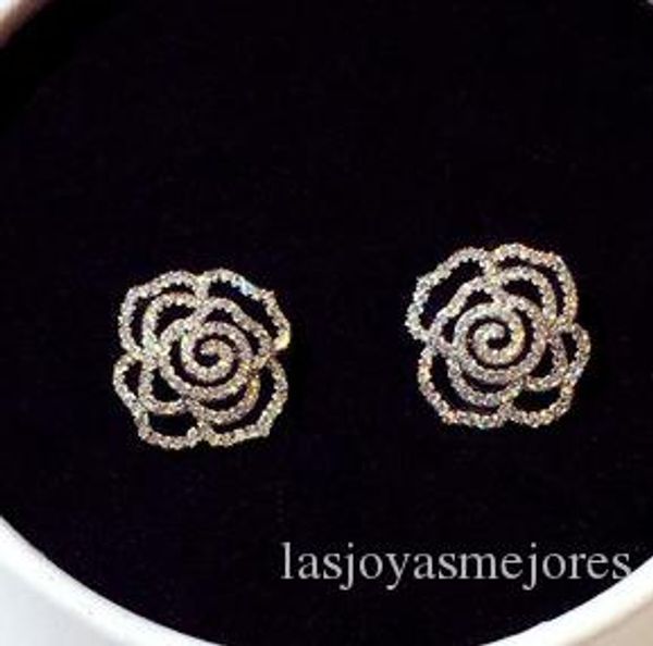 super glittering new ins fashion luxury designer diamonds zircon elegant camellia rose flower stud earrings for woman girls gold silver, Golden;silver
super glittering new ins fashion luxury designer diamonds zircon elegant camellia rose flower stud earrings for woman girls gold silver, Golden;silver