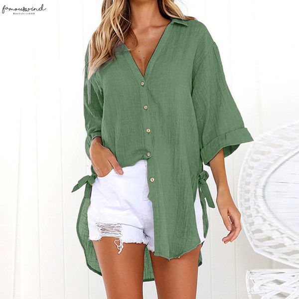 new women long sleeve blouses autumn loose button long sleeve long shirt dress blouse plus size casual solid cotton tunic, White
new women long sleeve blouses autumn loose button long sleeve long shirt dress blouse plus size casual solid cotton tunic, White
