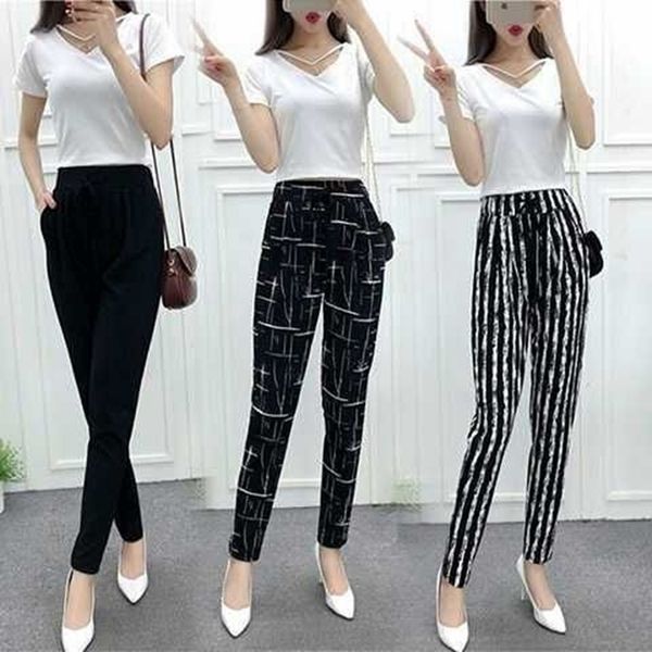 female spring autumn striped plaid leggings lady large size casual polyester pant bow lady lace up waist fashion pants, Black
female spring autumn striped plaid leggings lady large size casual polyester pant bow lady lace up waist fashion pants, Black