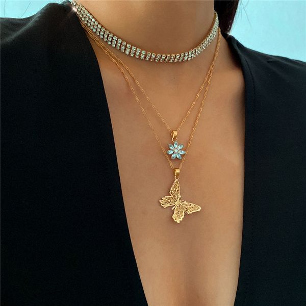 5pcs/lot geometric zircon flower pendant necklace punk multi layer butterfly chokers women crystal tennis necklaces jewelry, Black
5pcs/lot geometric zircon flower pendant necklace punk multi layer butterfly chokers women crystal tennis necklaces jewelry, Black