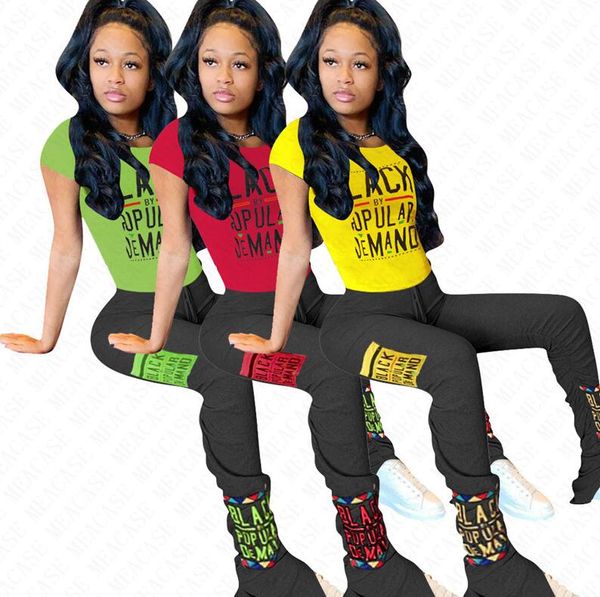 black by popular demand women tracksuit designer letters t-shirt short sleeve and legging pants outfits two-piece suit clothing d71608, White
black by popular demand women tracksuit designer letters t-shirt short sleeve and legging pants outfits two-piece suit clothing d71608, White