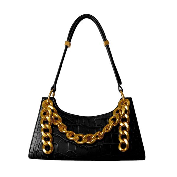 women baguette bags retro crocodile big chain leather handbag luxury designer shoulder messenger bags for lady small square bag
women baguette bags retro crocodile big chain leather handbag luxury designer shoulder messenger bags for lady small square bag