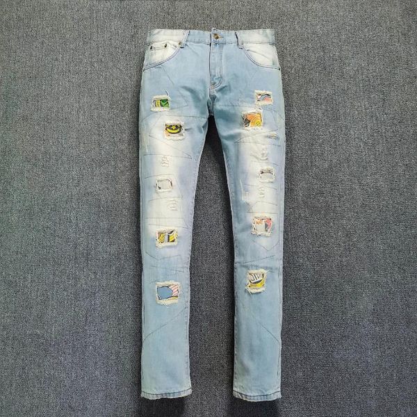 men's jeans light blue holes ripped biker for motorcycle casual denim pant fashion straight nightclub men slim vintage
men's jeans light blue holes ripped biker for motorcycle casual denim pant fashion straight nightclub men slim vintage