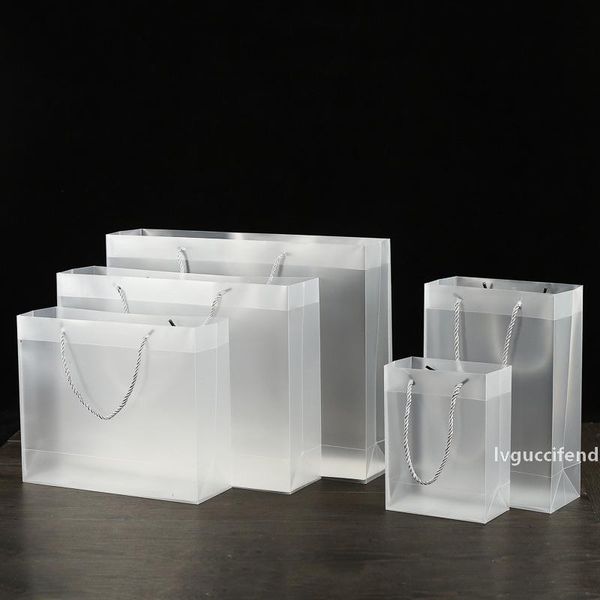 5 size pp gift bag plastic packaging handle frosted pvc bag promotion shopping bags wholesale lx1294
5 size pp gift bag plastic packaging handle frosted pvc bag promotion shopping bags wholesale lx1294