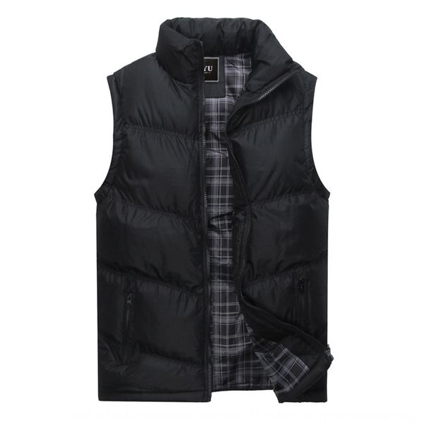 new autumn and winter solid color coat vest stand collar down cotton vest men's fashion casual men's coat, Black;white
new autumn and winter solid color coat vest stand collar down cotton vest men's fashion casual men's coat, Black;white