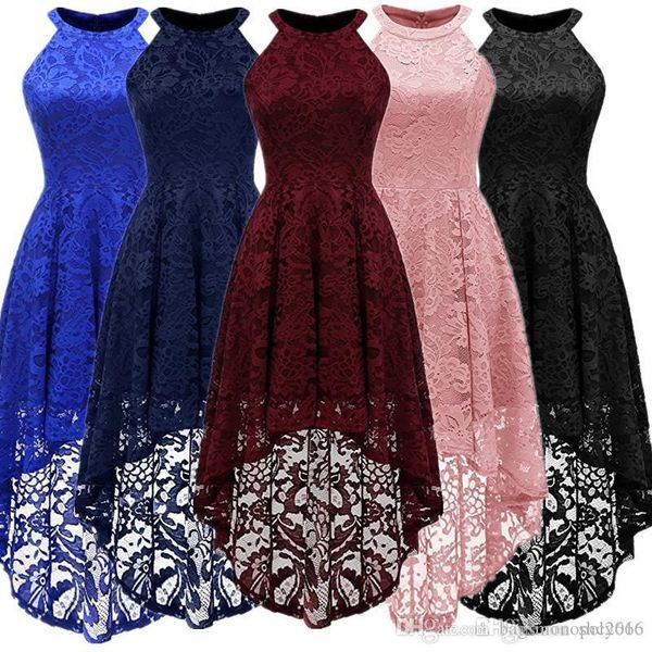 women's short halter sleeveless hi-lo lace prom homecoming party dress sheer lace long cocktail gown junior school graduation party clo, White;black
women's short halter sleeveless hi-lo lace prom homecoming party dress sheer lace long cocktail gown junior school graduation party clo, White;black