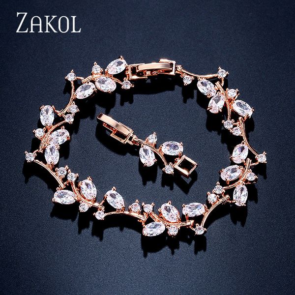 zakol fashion cubic zirconia leaf charm chain link bracelets with white gold color for women bridal wedding jewelry fsbp173, Black
zakol fashion cubic zirconia leaf charm chain link bracelets with white gold color for women bridal wedding jewelry fsbp173, Black