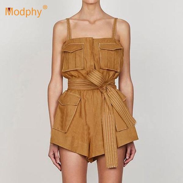 women's spaghetti jumpsuit sleeveless belt pocket slim vacation short jumpsuit female 2020 summer fashion streetwear tide, Black;white
women's spaghetti jumpsuit sleeveless belt pocket slim vacation short jumpsuit female 2020 summer fashion streetwear tide, Black;white