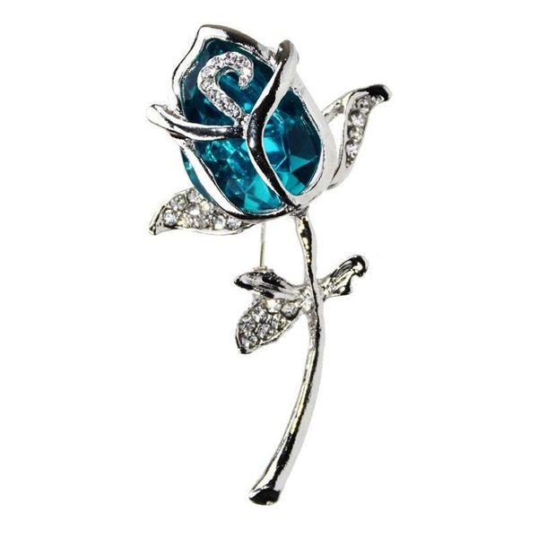 2020 designer brooch women's alloy diamond brooch tulip crystal brooch suit accessories jewelry accessories, Gray
