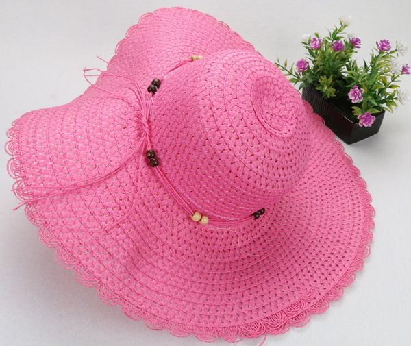 lace wooden beads sun straw sun sunshade women's monochrome beach hat windproof and sunscreen big edge straw hat women, Blue;gray
lace wooden beads sun straw sun sunshade women's monochrome beach hat windproof and sunscreen big edge straw hat women, Blue;gray