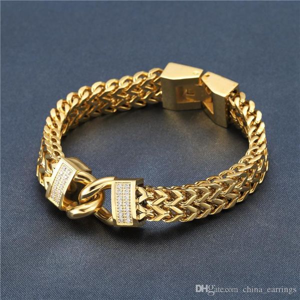 cuban link chain men stainless steel bracelet hip hop micro-inlay cz stone cool handsome zircon bracelets bangle men women style jewelry, White
cuban link chain men stainless steel bracelet hip hop micro-inlay cz stone cool handsome zircon bracelets bangle men women style jewelry, White