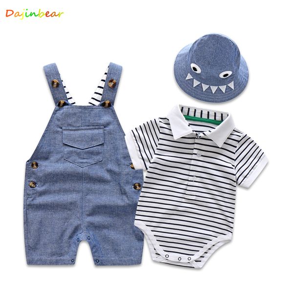 newborn baby clothing set for boys summer suit set hat+striped romper+blue overall suit casual children boy clothes outfit, White
newborn baby clothing set for boys summer suit set hat+striped romper+blue overall suit casual children boy clothes outfit, White