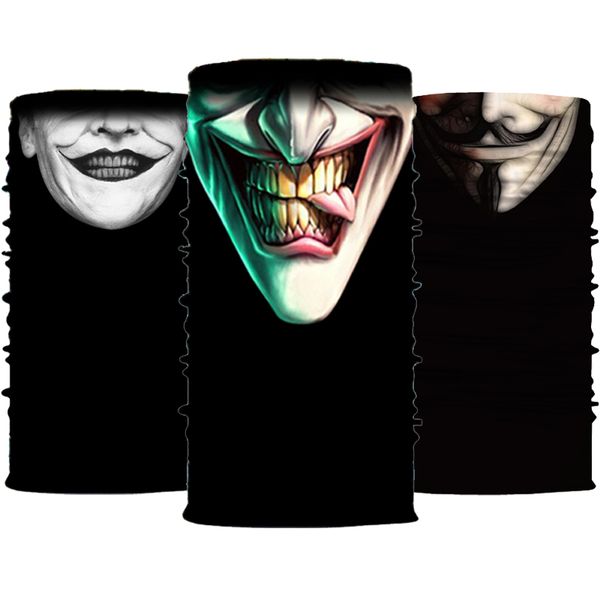 3d skull joker magic bandana cycling motorcycle balaclave men neck gaiter tube scarf headwear hiking cover face scarves, Black
3d skull joker magic bandana cycling motorcycle balaclave men neck gaiter tube scarf headwear hiking cover face scarves, Black