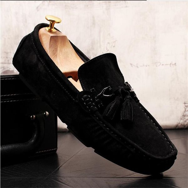 fashion british style soft moccasins men loafers genuine leather shoes tassel men flats moccasins driving shoes, Black
fashion british style soft moccasins men loafers genuine leather shoes tassel men flats moccasins driving shoes, Black
