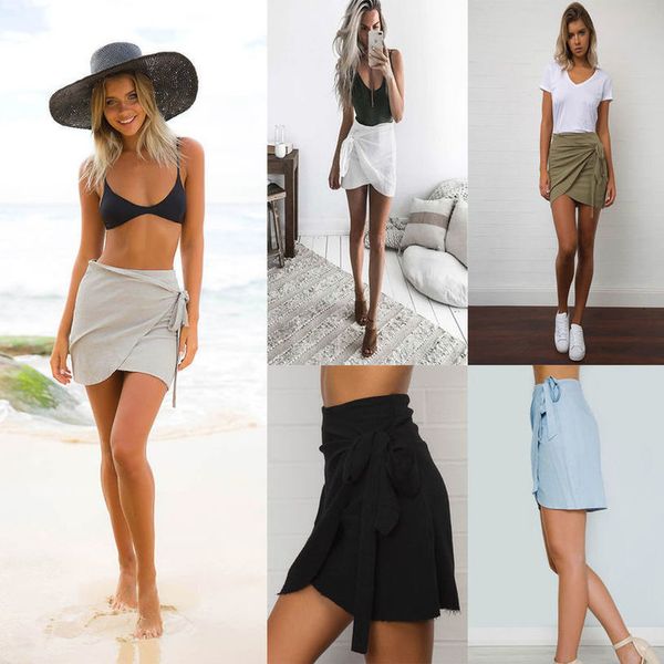 women lady summer high waist irregular skirt casual package hip mini skirts women clothes, Black
women lady summer high waist irregular skirt casual package hip mini skirts women clothes, Black