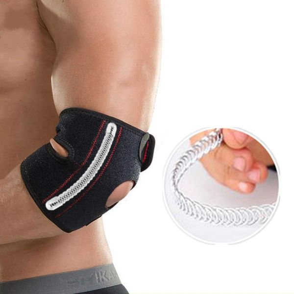 1pcs neoprene elbow support side springs support adjustable elbow protector pad wrap arm sleeve tennis basketball brace guard, Black;gray
1pcs neoprene elbow support side springs support adjustable elbow protector pad wrap arm sleeve tennis basketball brace guard, Black;gray