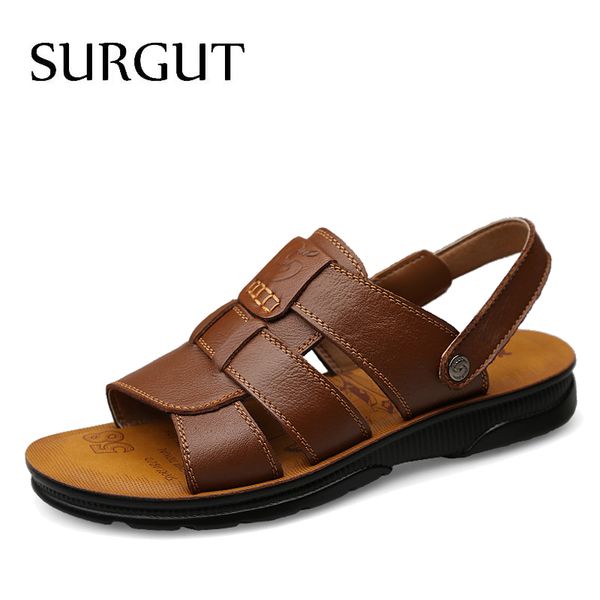 surgut brand men sandals genuine leather beach roman sandals men casual shoes flip-flops slippers sneakers summer shoes, Black
surgut brand men sandals genuine leather beach roman sandals men casual shoes flip-flops slippers sneakers summer shoes, Black