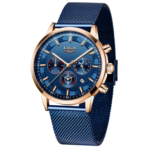 lige new fashion simple watch for men blue dial watch mesh belt sport waterproof watches moon phase wrist, Slivery;brown
lige new fashion simple watch for men blue dial watch mesh belt sport waterproof watches moon phase wrist, Slivery;brown
