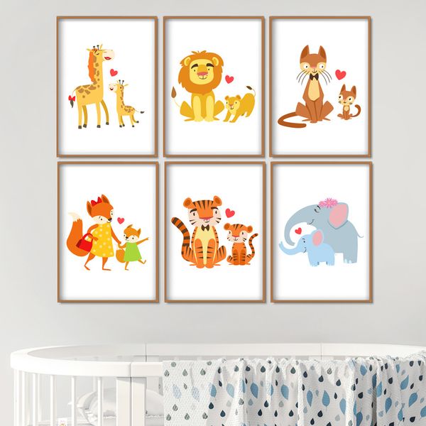 cartoon giraffe lion fox elephant tiger wall art canvas painting nordic posters and prints wall pictures for kids room decor
cartoon giraffe lion fox elephant tiger wall art canvas painting nordic posters and prints wall pictures for kids room decor