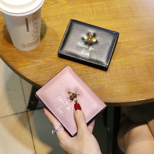 womens wallets and purses genuine leather fashion animal prints mini wallet bee money bag letter short design small purse, Red;black
womens wallets and purses genuine leather fashion animal prints mini wallet bee money bag letter short design small purse, Red;black