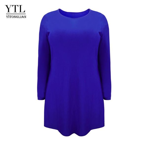 ytl plus size women dress long sleeve solid tunic dresses flare casual large black blue day t shirt shift dress -8xl h126, Black;gray
ytl plus size women dress long sleeve solid tunic dresses flare casual large black blue day t shirt shift dress -8xl h126, Black;gray