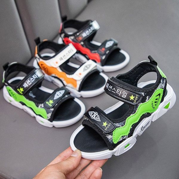 children's sandals shoes 2020 new korean style simple fashion boys' flat bottom sandals medium and large children's flat shoe, Black;red
children's sandals shoes 2020 new korean style simple fashion boys' flat bottom sandals medium and large children's flat shoe, Black;red