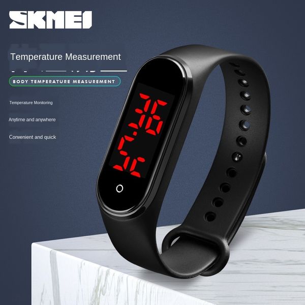 led intelligent real-time temperature measurement bracelet charging type touch screen student temperature measurement bracelet, Blue
led intelligent real-time temperature measurement bracelet charging type touch screen student temperature measurement bracelet, Blue