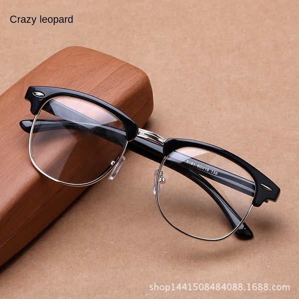 crazy leopard new flat flat large frame fashion brand men and women can match glasses frame glasses 5161, Silver
crazy leopard new flat flat large frame fashion brand men and women can match glasses frame glasses 5161, Silver