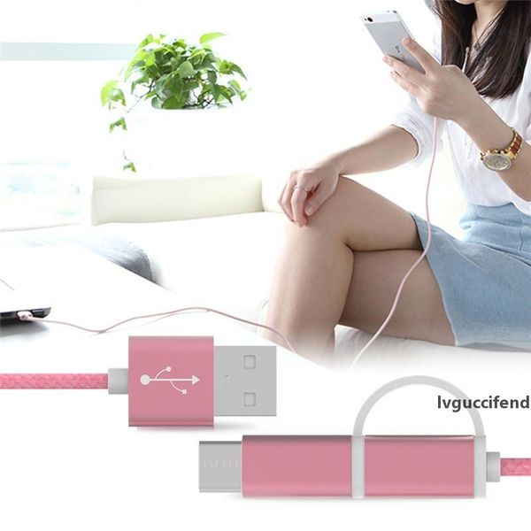 2 in 1 micro usb cable for samsung s9 s10 type c 2.4a fast charge data type-c cable fast charger cable braided cord for lg sony xiaomi
2 in 1 micro usb cable for samsung s9 s10 type c 2.4a fast charge data type-c cable fast charger cable braided cord for lg sony xiaomi
