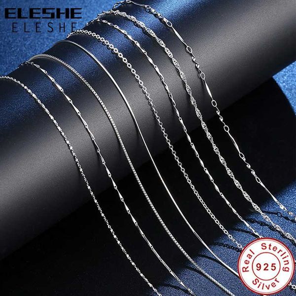 eleshe authentic 100% 925 sterling silver necklace for women men 45cm adjustable long chain necklace fashion jewelry collares
eleshe authentic 100% 925 sterling silver necklace for women men 45cm adjustable long chain necklace fashion jewelry collares
