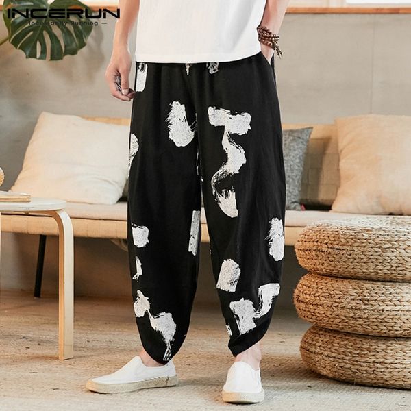 incerun печать мужчины шаровары бегуны повседневный сыпучие 2020 streetwear pantalon эластичный пояс карманы vintage брюки мужские s-5xl, Black
incerun печать мужчины шаровары бегуны повседневный сыпучие 2020 streetwear pantalon эластичный пояс карманы vintage брюки мужские s-5xl, Black