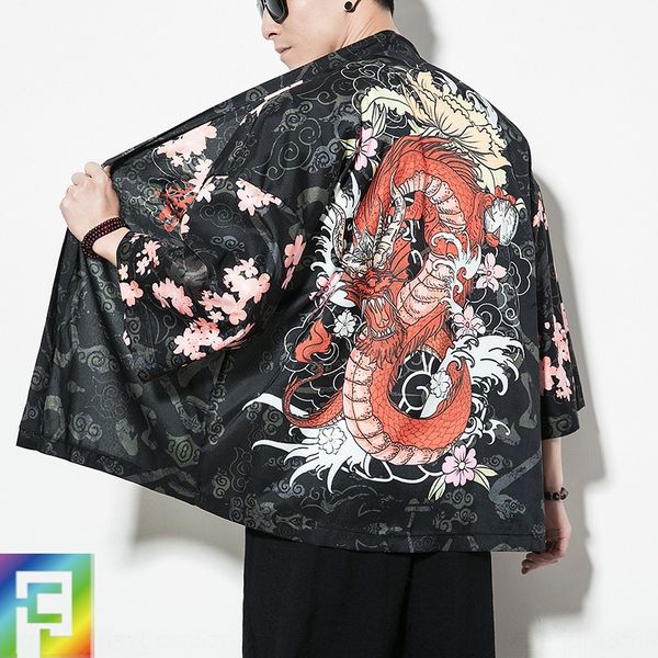 summer new chinese style dragon picture xiangyun kimono cardigan men's large size kimono tang suit printed tang suit men's cloak r, Tan;black
summer new chinese style dragon picture xiangyun kimono cardigan men's large size kimono tang suit printed tang suit men's cloak r, Tan;black