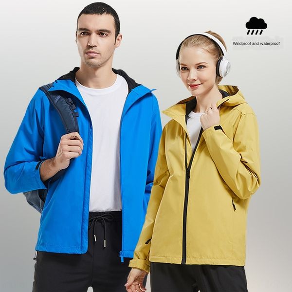 new single-layer outdoor and women's spring thin casual men's windproof waterproof jacket jacket, Blue;black
new single-layer outdoor and women's spring thin casual men's windproof waterproof jacket jacket, Blue;black