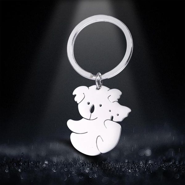 teamer protect cute koala pendant keychain stainless steel animal keyring bag car key jewelry gift for friend, Silver
teamer protect cute koala pendant keychain stainless steel animal keyring bag car key jewelry gift for friend, Silver