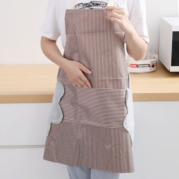 

stripe erasable hand apron that occupy the home kitchen overalls waterproof and oil corset female han edition style