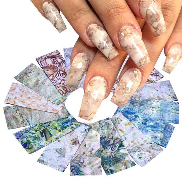 16pcs nail foils set holographic adhesive stickers gradient marble stone designs transfer wraps winter nail art decals, Black
16pcs nail foils set holographic adhesive stickers gradient marble stone designs transfer wraps winter nail art decals, Black