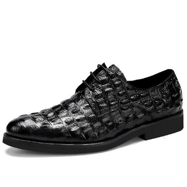 crocodile pattern genuine leather men oxford shoes pointed toe men dress shoes big size lace up formal shoes us 11.5, Black
crocodile pattern genuine leather men oxford shoes pointed toe men dress shoes big size lace up formal shoes us 11.5, Black