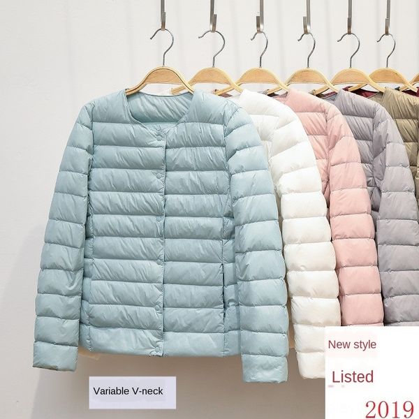 new thin down down jacket jacket women's short slim large size collarless long sleeve liner thin edge round v-neck long sleeve, Black
new thin down down jacket jacket women's short slim large size collarless long sleeve liner thin edge round v-neck long sleeve, Black