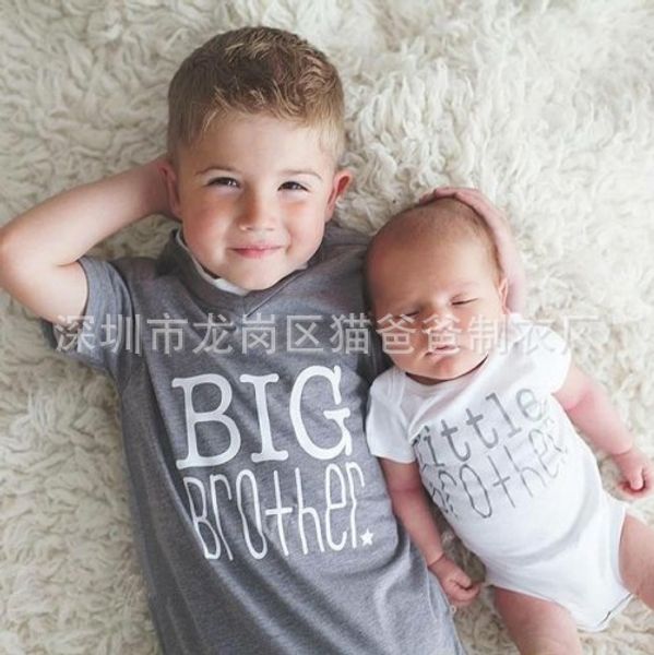 and brother children's coat t-shirt boy t-shirt cotton letter printing short sleeve brother, Blue
and brother children's coat t-shirt boy t-shirt cotton letter printing short sleeve brother, Blue