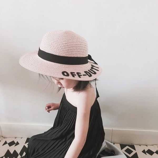 18 new children's all-match embroidered letter straw embroidered straw ribbon bow sun hat 3-7 sunscreen beach hat, Blue;gray
18 new children's all-match embroidered letter straw embroidered straw ribbon bow sun hat 3-7 sunscreen beach hat, Blue;gray