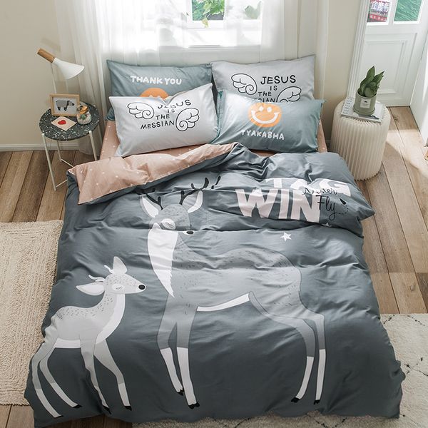 bedding sets 100% cotton 3d set elk animal duvet cover sheet pillowcase flahsheet single double size
bedding sets 100% cotton 3d set elk animal duvet cover sheet pillowcase flahsheet single double size
