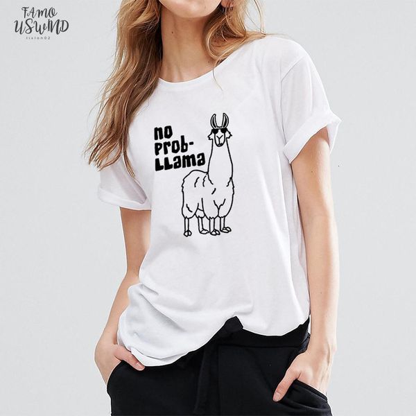 no prob llama letter print t shirt women short sleeve o neck loose tshirt 2020 summer women tee shirt camisetas mujer, White
no prob llama letter print t shirt women short sleeve o neck loose tshirt 2020 summer women tee shirt camisetas mujer, White