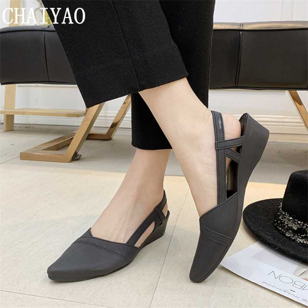 women's sandals 2020 summer ladies pu leather soft wedges female sandals fashion sharp toe slip-on flatform women's shoes, Black
women's sandals 2020 summer ladies pu leather soft wedges female sandals fashion sharp toe slip-on flatform women's shoes, Black