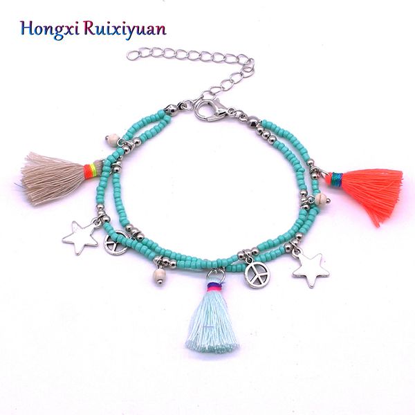 bohemian multi-layer beaded bracelet fashion crystal 5 point star and peace circle ladies bracelet charm beaded jewelry, Black
bohemian multi-layer beaded bracelet fashion crystal 5 point star and peace circle ladies bracelet charm beaded jewelry, Black