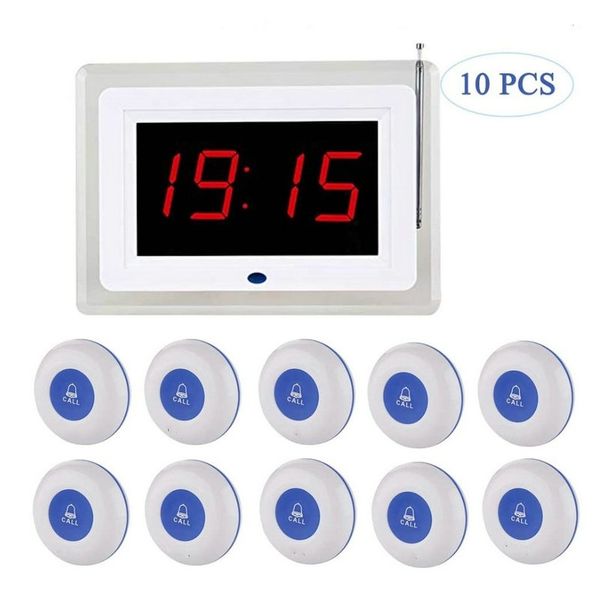 wireless waiter calling system restaurant pager voice broadcast host+10 call buttons for office cafe customer service for ing
wireless waiter calling system restaurant pager voice broadcast host+10 call buttons for office cafe customer service for ing