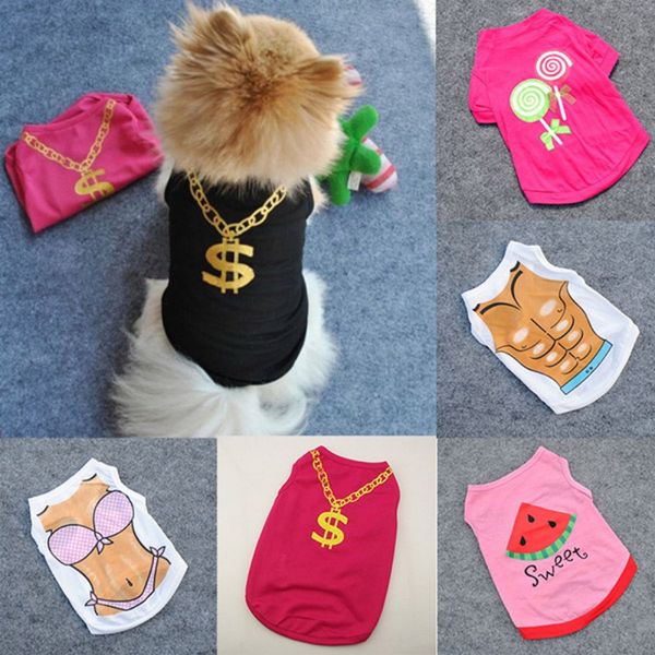 pet dog summer clothes puppy bikini t-shirt small dog cat pet clothes dollar sign printd vest t shirt apparel xs-l
pet dog summer clothes puppy bikini t-shirt small dog cat pet clothes dollar sign printd vest t shirt apparel xs-l