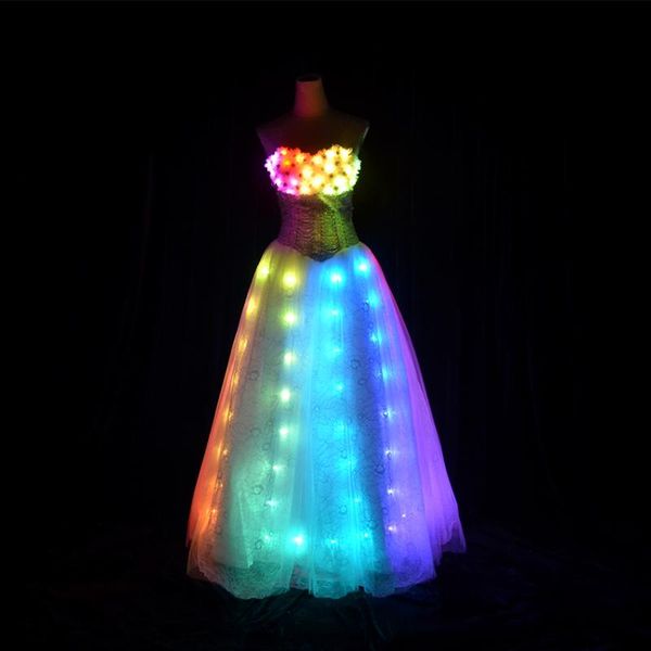 led dress new lady luminous princess dress wedding women led light clothing bar fashion skirt ballroom dance clothes, Black;red
led dress new lady luminous princess dress wedding women led light clothing bar fashion skirt ballroom dance clothes, Black;red