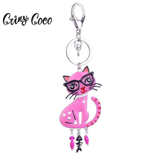 keychains cring coco cute metal enamel eyeglasses cat key chain with shell women holder 2021 animal jewellery car accessories, Silver
keychains cring coco cute metal enamel eyeglasses cat key chain with shell women holder 2021 animal jewellery car accessories, Silver